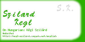 szilard kegl business card